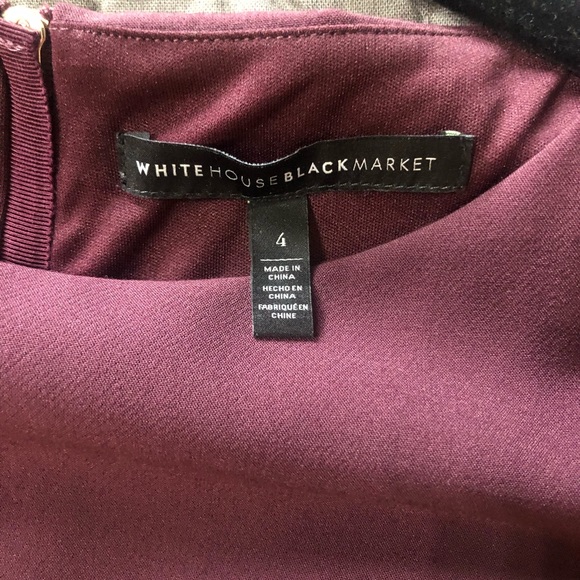 White House Black Market size 4 maroon dress - Picture 4 of 5